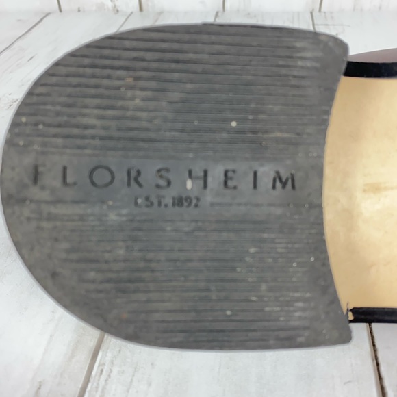 Florsheim Mens Size 10 D Burgundy Leather Oxfords Split Toe Lace Up Shoes - Picture 9 of 11